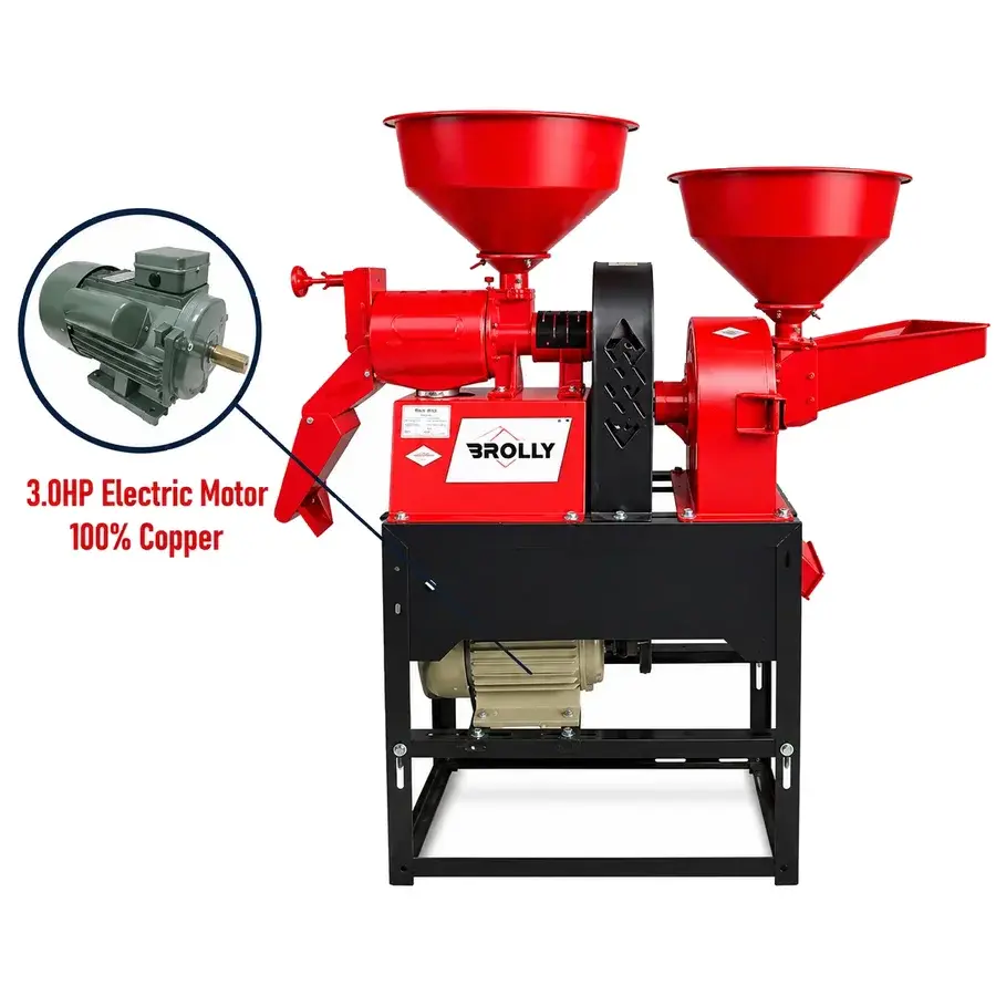 Combined Rice Mill and Flour Pulverizer Machine