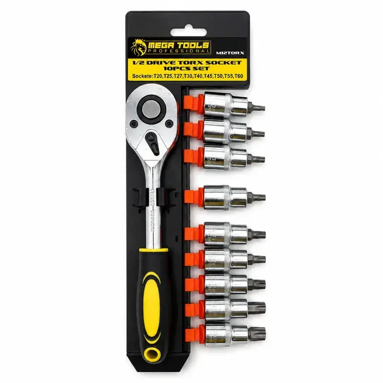 10PCS Half Drive Socket Torx Set