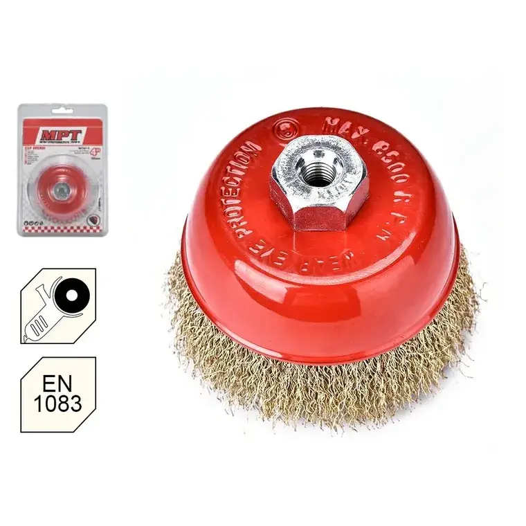 Crimped Wire Cup Brush with Nut